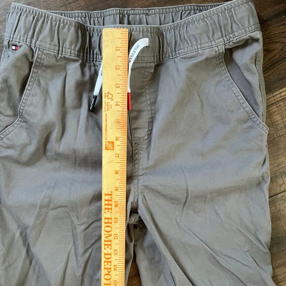 Tommy Hilfiger Boys Jogger Pants Stretch Bottom Logo Draw String Gray Size XL 20 - Picture 6 of 9